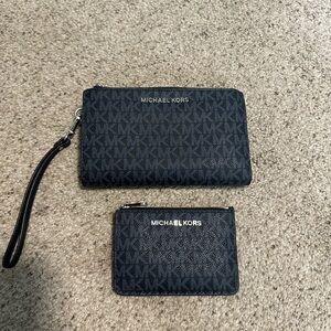 Navy blue Michael Kors wallet and coin purse